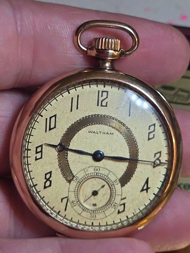 Waltham 15 Jewels Taschenuhr Grade 220 Modell 1894 14kt Gold Gehäuse läuft - Bild 12 von 14