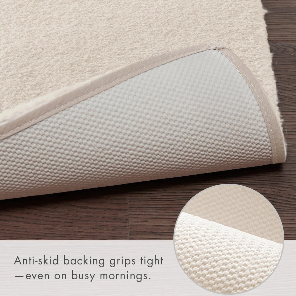 Alfombra de baño de malvavisco antideslizante, lujosa alfombra de baño de felpa, absorbente, rápida... Foto 2 de 4