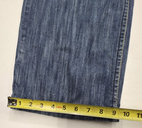 CROWN HOLDER 3/4 Leg Embroidered Baggy Jeans Herren 44 Y2K Urban Hip Hop Wide Legs - Bild 2 von 14