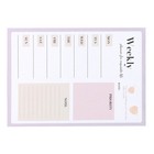 3 Pack Weekly Desk Planner Writing Pad Cute Note Pads Desktop Notepad