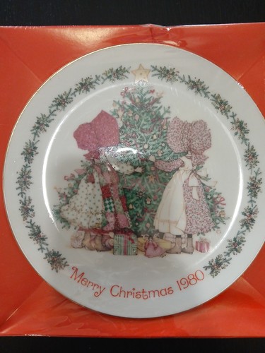 Holly Hobbie Edizione da Collezione 1980 Piatto Vacanze Buon Natale 8" - Foto 2 di 3