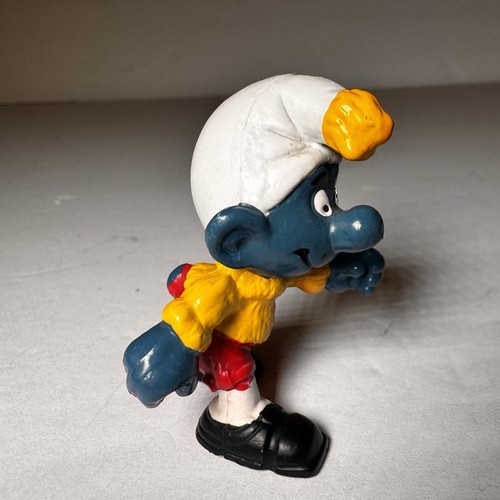 Skier Smurf Vintage Schleich Figure Toy Skiing Figurine 1978 Peyo No Skis - Picture 2 of 4