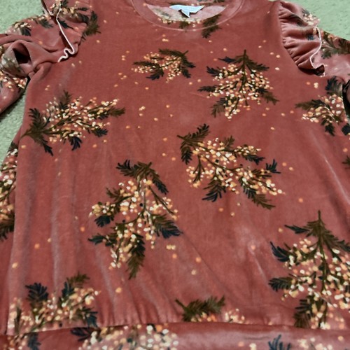 LC Lauren Conrad Rüschen Blumen Fleece Sweatshirt Gr. Small weich Ferienhaus - Bild 7 von 24