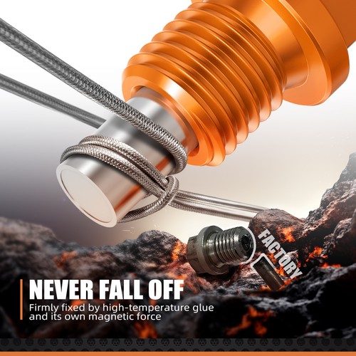 NICECNC Magnetic Oil Drain Plug Bolt For KTM 690 DUKE/R Enduro/R SMC/R 2008-2025 - Picture 4 of 13