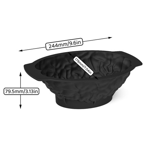 Silicone Brain Mold - Realistic Human Brain Cake Mold, Large Volume with Support - Picture 8 of 11