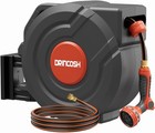 Upgraded Retractable Garden Hose 5/8 in x 90 ft Heavy Duty Wall-Mounted Hose ...
