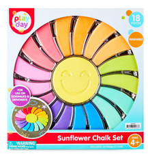 Play Day Sunflower Sidewalk Chalk Set 18-Piece Multicolor