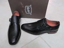 New Florsheim Sorrento Plain Toe Monk Strap Black Dress Shoes Oxfords Mens 7.5