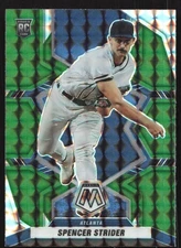 2022 Panini Mosaic - Rookies Spencer Strider #206 Green Mosaic Prizm (RC)