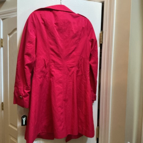 Guess Trench Coat NWT NEW Hot Pink Womens Size Small Barbie no belt - Picture 9 of 10