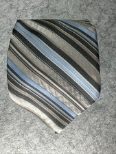 Michael Kors Striped Multi Color 100 Silk Tie Classic Preppy Business