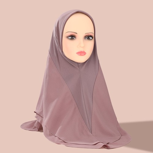 One Piece Women Chiffon Hijab Scarf Shawl Muslim Pull On Turban Scarves Cover - Picture 17 of 29