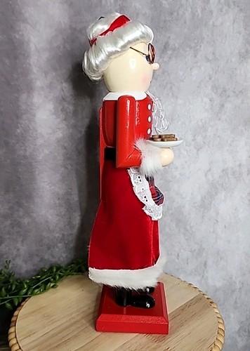 Mrs Claus Baker Nussknacker Lebkuchen Plätzchen Süßigkeiten Weihnachten Holz Dekor 14" - Bild 7 von 8