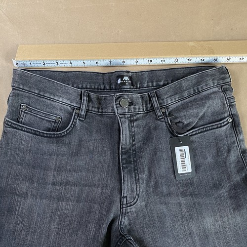 MenDeez ( 34 ) Skin Fit Shorts Black Dray Dark Wash 10” Inseam - Picture 16 of 17
