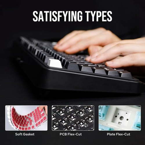 EPOMAKER TH99 96% Tri-Mode Wireless Gasket Hot Swappable Mechanical Keyboard - 第 4/8 張圖片