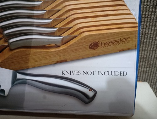 Hessler Worldwide Gourmet Series In-Drawer Wooden Holder Organizer 16 x 7.5" - Picture 4 of 8