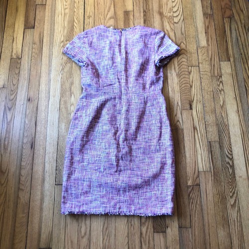 Banana Republic Neu mit Etikett Damen rosa Faux Wickel Tweed Boucle Kleid Größe 14 - Bild 11 von 11