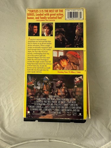 Teenage Mutant Ninja Turtles III 3 VHS 1993 TMNT Classic Movie Film - Bild 2 von 3