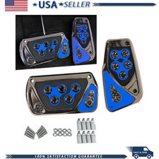 Pack 2 Blue Anti-slip Car Pedal Covers 2.55in X 5.11in Automatic Pedal Pad Pack 2 Blue Anti-slip Car Pedal Covers 2.55in X 5.11in Automatic Pedal Pad