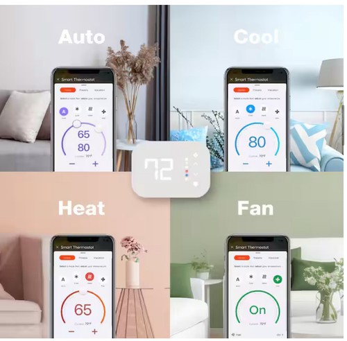 Kommerzieller elektrischer Wi-Fi und Bluetooth-fähiger intelligenter programmierbarer Thermostat - Bild 4 von 5