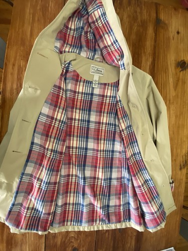 LL Bean Mackintosh Plaid Lined Raincoat Women’s Hooded Jacket Size 1X - Picture 8 of 9