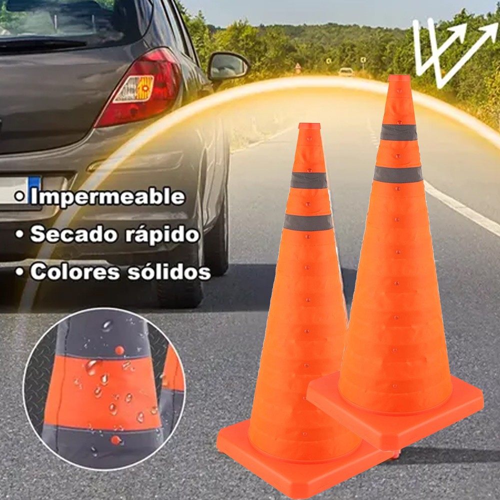 2 Stk. 70cm Verkehrsleitkegel Pylone Warnkegel Lübecker Hütchen Hut Kegel NEU