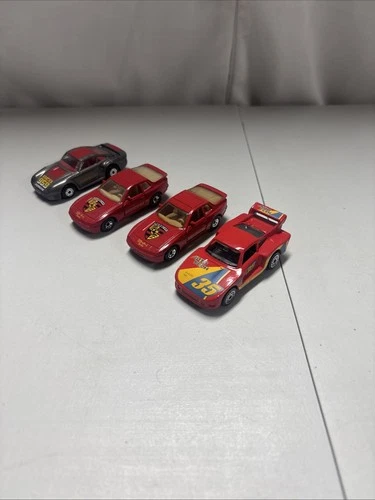Vintage lot of four Porsche matchbox vehicle