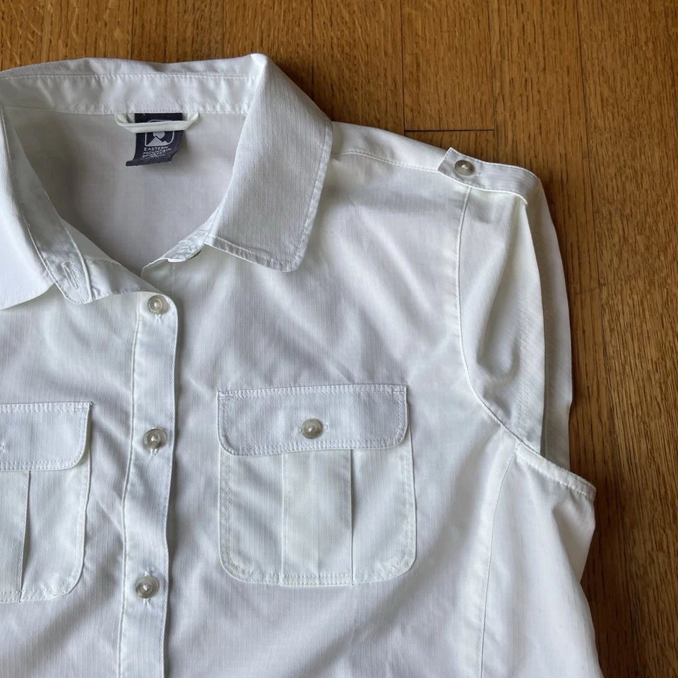 Eastern Mountain Sports Button Up Short Sleeve Shirt Womens M Hiking Camping - Image 2 of 4