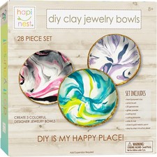 Hapinest Make Your Own Clay Jewelry Dish Craft Kit for Girls for Gi... Fast Ship
