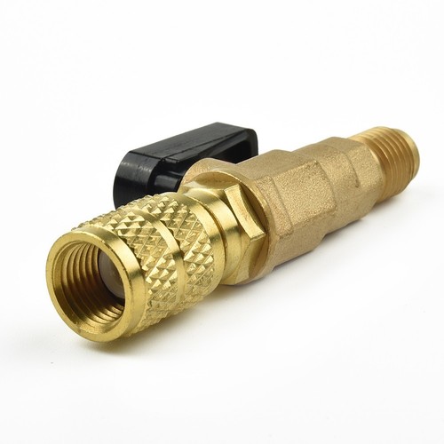 1*-HVAC A/C Straight SHUT-OFF Ball Valve Adapter For R134a R22 R12 R410a - Picture 11 of 13