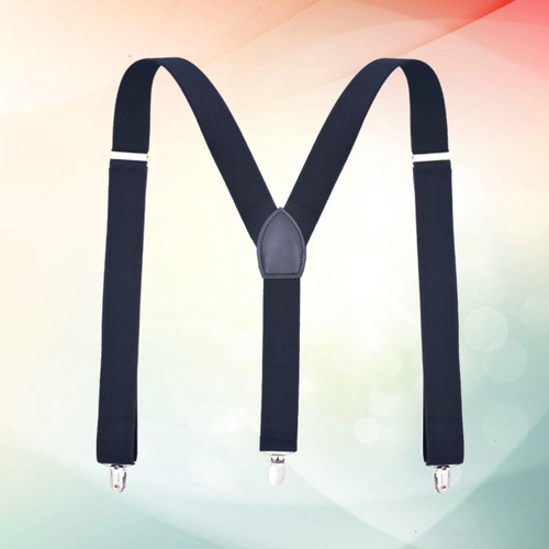 3 .5cm Monochrome Dress Suspenders Men's for Pants Man Buttons - Picture 7 of 11