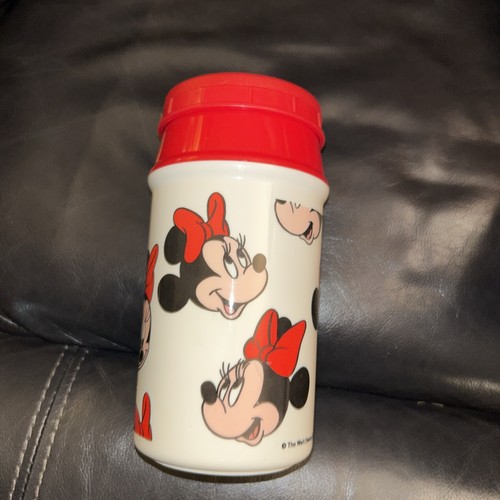 Aladdin Minnie Mouse Hard Plastic Lunch Box with Thermos Disney Minnie Red Bow - Picture 8 of 16