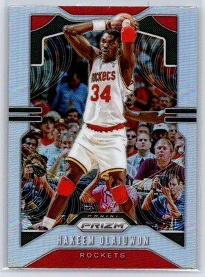 2019-20 Panini Prizm Hakeem Olajuwon #4 Prizms Silver Houston Rockets