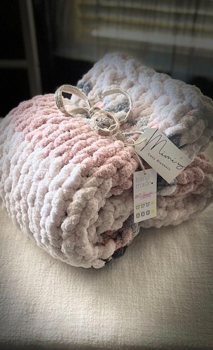 Chenille Baby Blanket & Bunny/Peep Blanket Size 30x40** - Picture 2 of 4