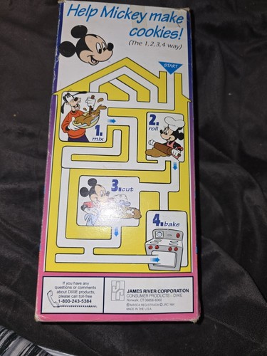 Vintage New Old Stock Neu aus altem Lagerbestand Dixie Badezimmer Tassen 200 Stück versiegelt ~ MICKEY & FRIENDS - Bild 7 von 8