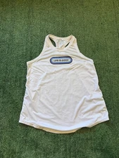 Womens Life is Good Active Tank Top Outdoors Working Out Jogging Cute Graphic M