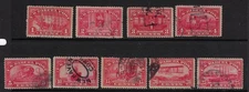 US Scott Q1-Q9 used CV$63.60 Parcel post stamps, VG-VFR centering mix,   (a7716