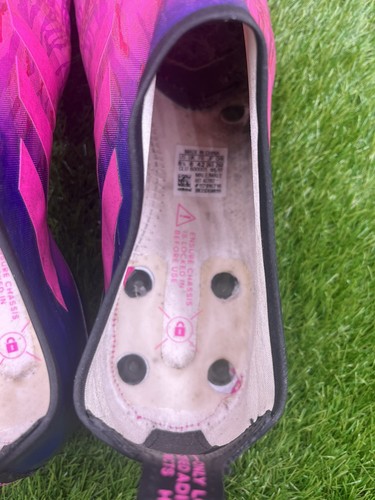 Botas de fútbol Adidas Glitch rosa FG talla Uk 8 raras - Imagen 10 de 12