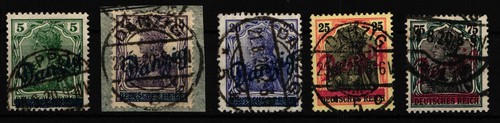Danzig 21-25 gestempelt bis auf 25 Pfennig geprüft Infla Berlin #HW411
