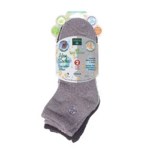 Aloe Infused Moisturizing Socks Gray Plaid 2 Pair By Earth Therapeutics
