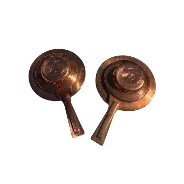 Vintage Swiss Copper Fondue Alcohol Burner Set Made in Switzerland Stag Logo 2pc