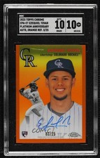 2023 Chrome Platinum Anniversary /25 Ezequiel Tovar SGC 10 GEM Rookie Auto RC