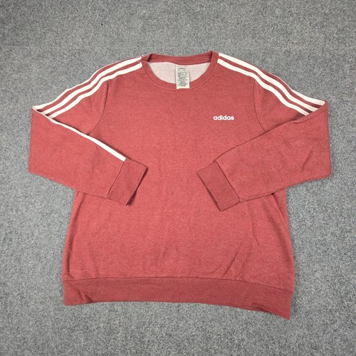 Adidas Jumper Womens XLARGE red Long Sleeve Sweatshirt Winter fleece Size XL