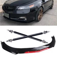 For Acura TL 2008-2014 Front Bumper Lip Splitter Lower Spoiler Body Black+Red