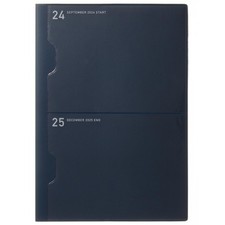 Laconic 2025 Planner, A5, Monthly, 2-Pocket, Navy, LAMS83-160NV Starts Septembe