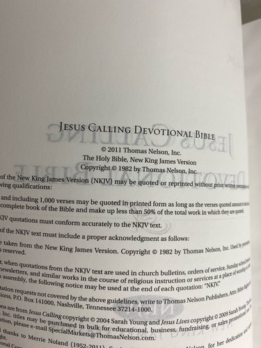 Jesus Calling Devotional Bible NKJV Sarah Young Cranberry Leather Nelson New - Picture 7 of 8