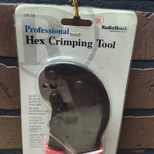 NOS Hex Crimping Tool for RG6 RG58/59 F BNC PL-259 Connector - Picture 2 of 5