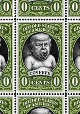Trump - Toddler In Chief - Art Stamps (Artistamp, Faux Postage, REPRO)  RESIST!
