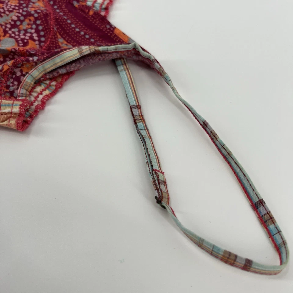 Top Cami Free People Pequeño Boho Cachemira Calado y2k Rojo Naranja Raro De Colección Foto 3 de 4