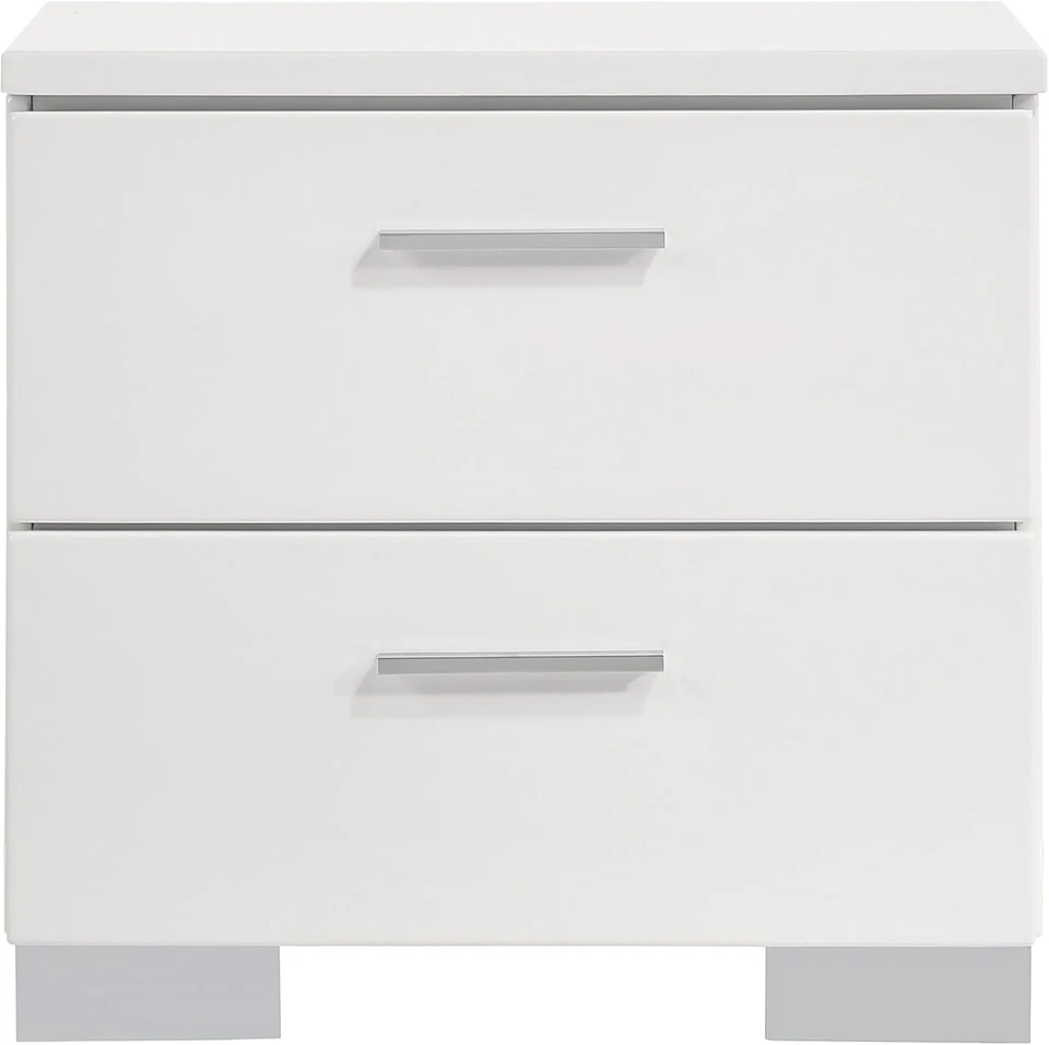 Mesita de noche contemporánea Felicity con 2 cajones muebles para el hogar Coaster Foto 4 de 4